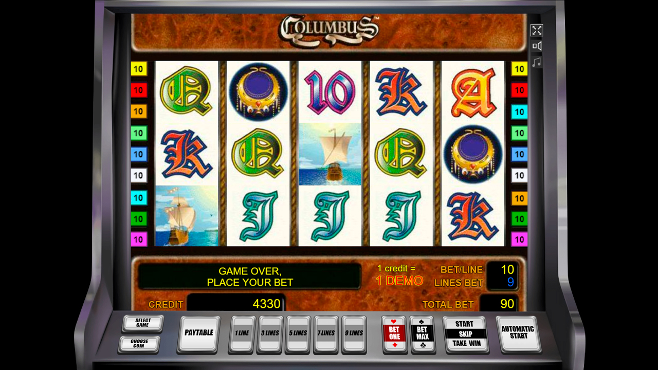 Columbus slot panel