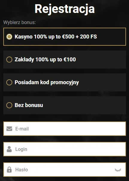 casinoly rejestracja