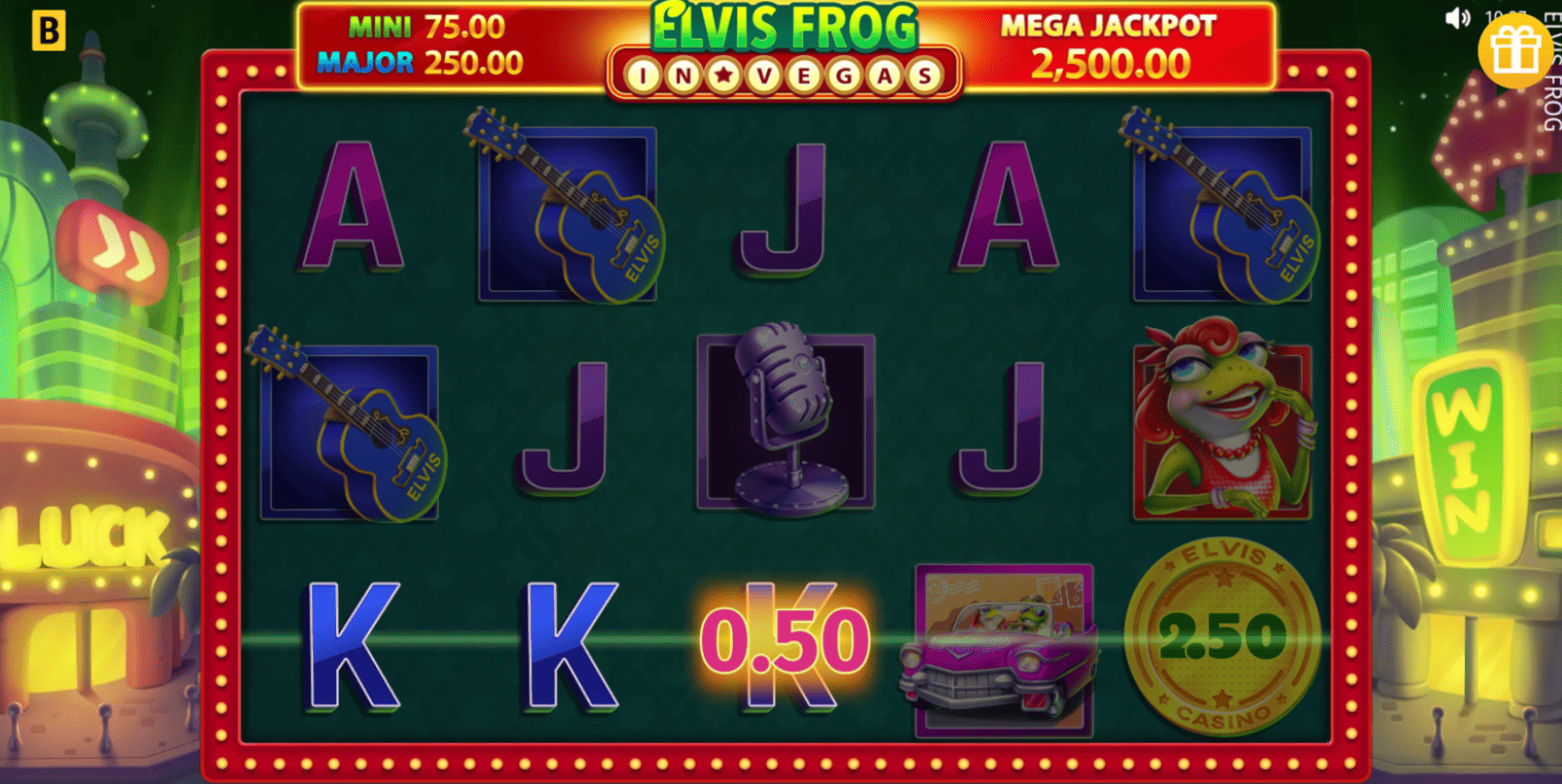 elvis frog in vegas slot