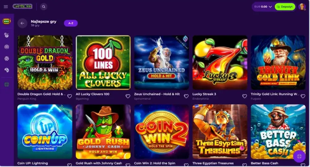 gambloria casino biblioteka gier