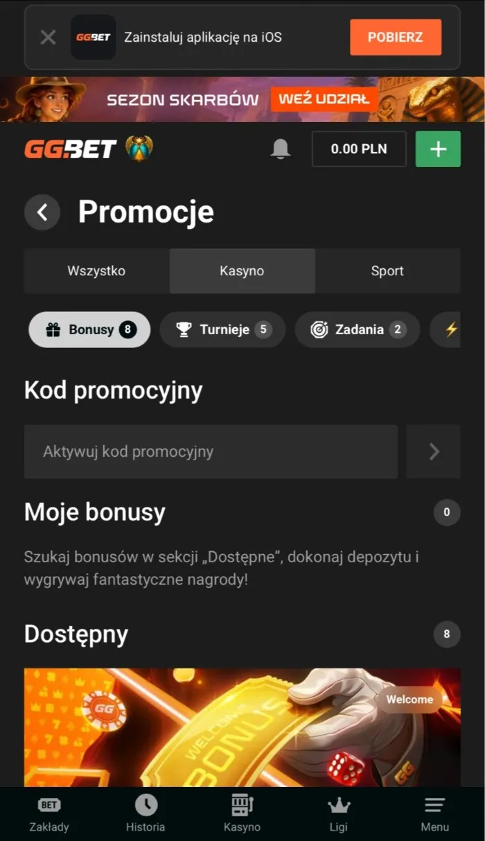 ggbet sekcja promocji