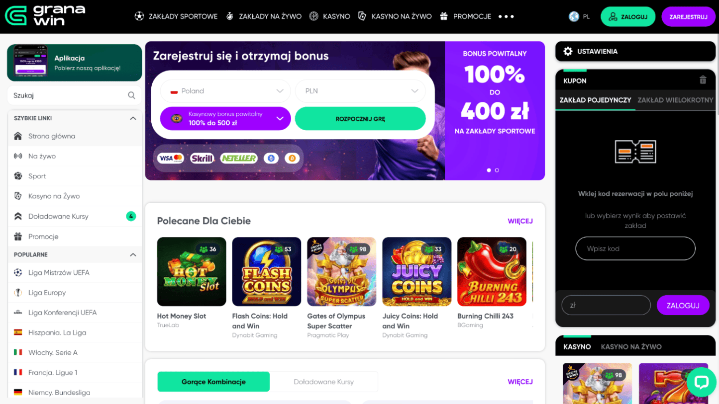 granawin casino recenzja