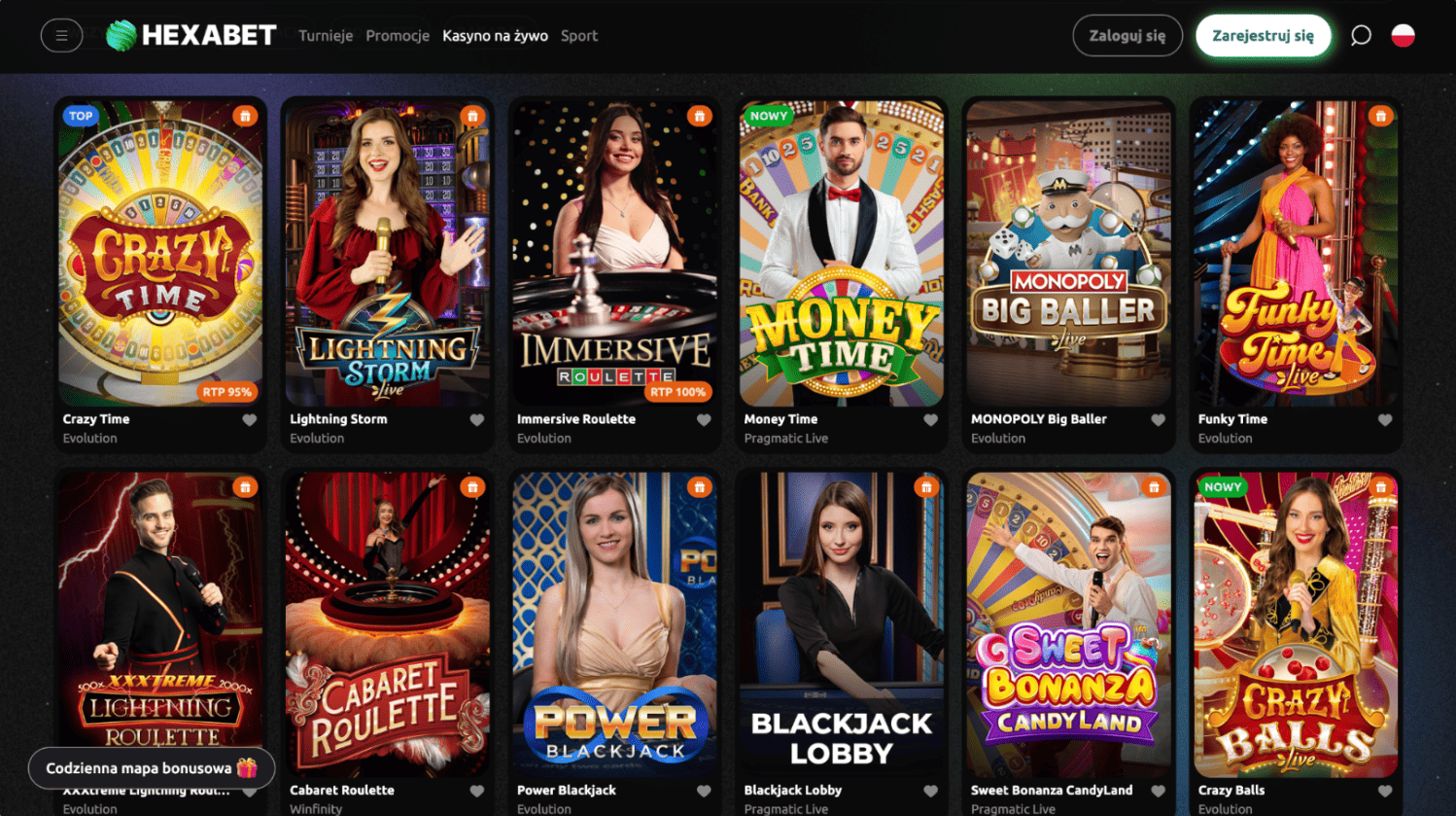 hexabet casino live casino
