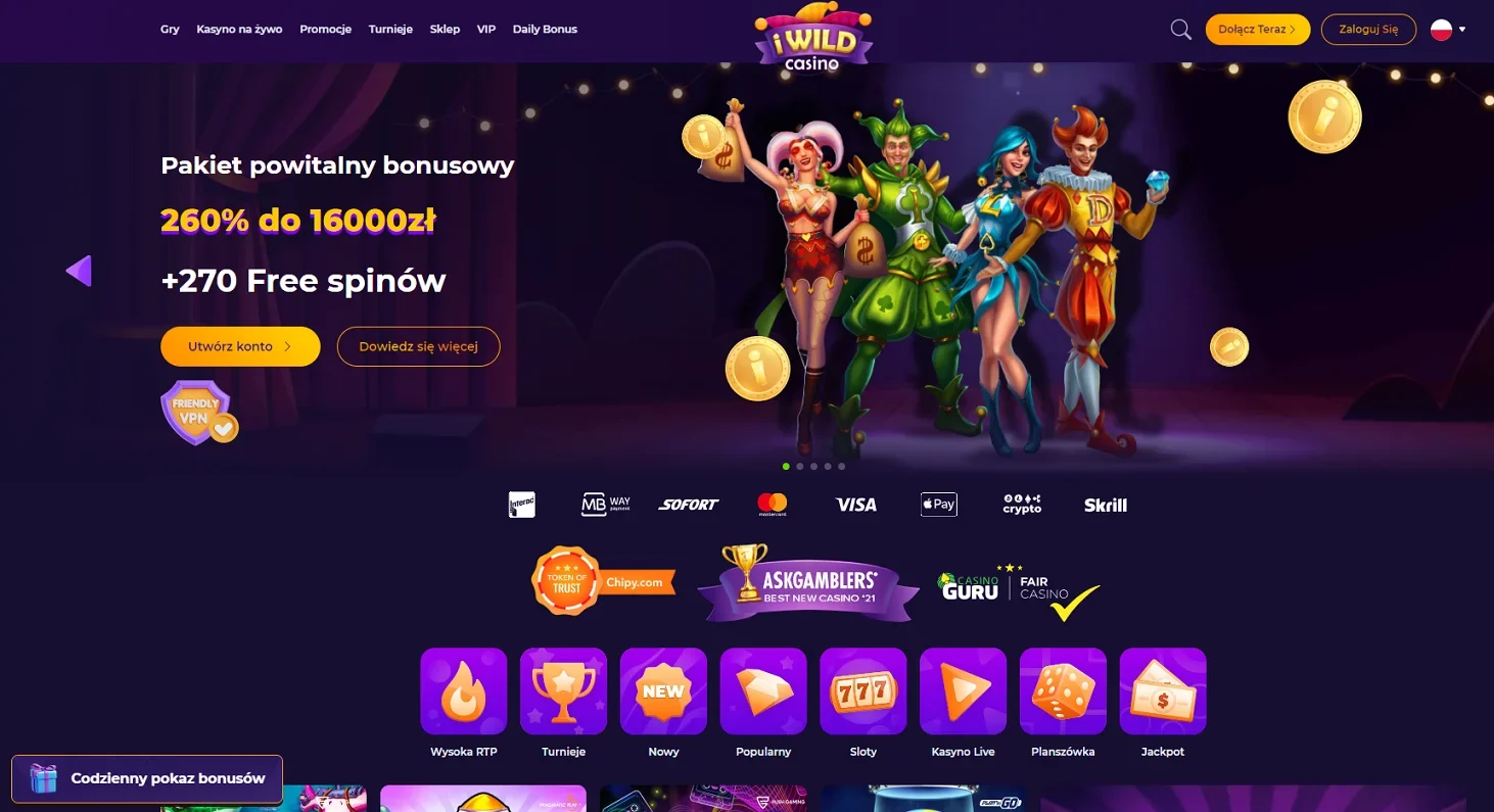 iwild casino glowna strona