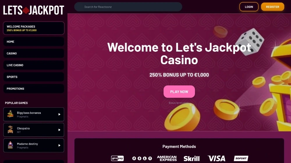 lets jackpot casino strona