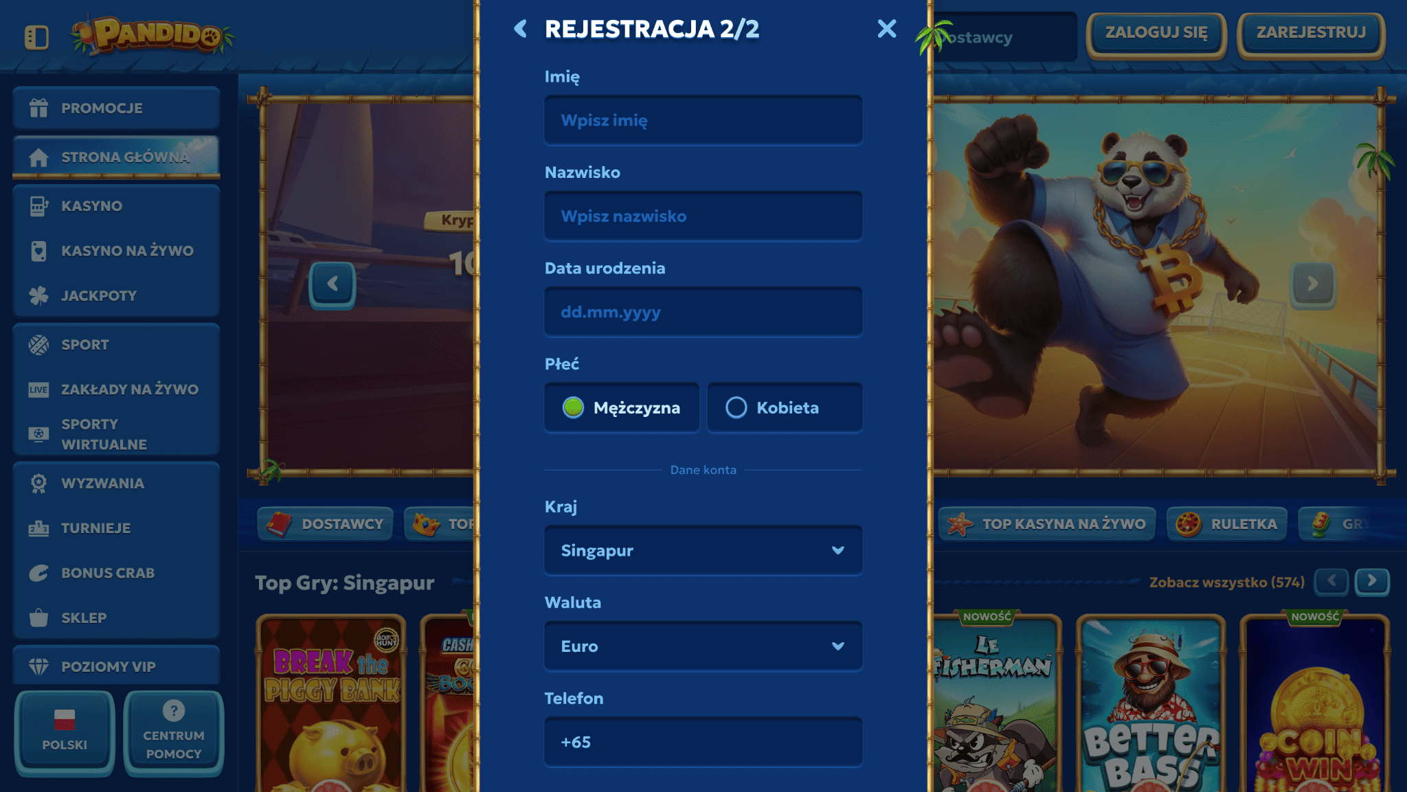 pandido online rejestracja 3