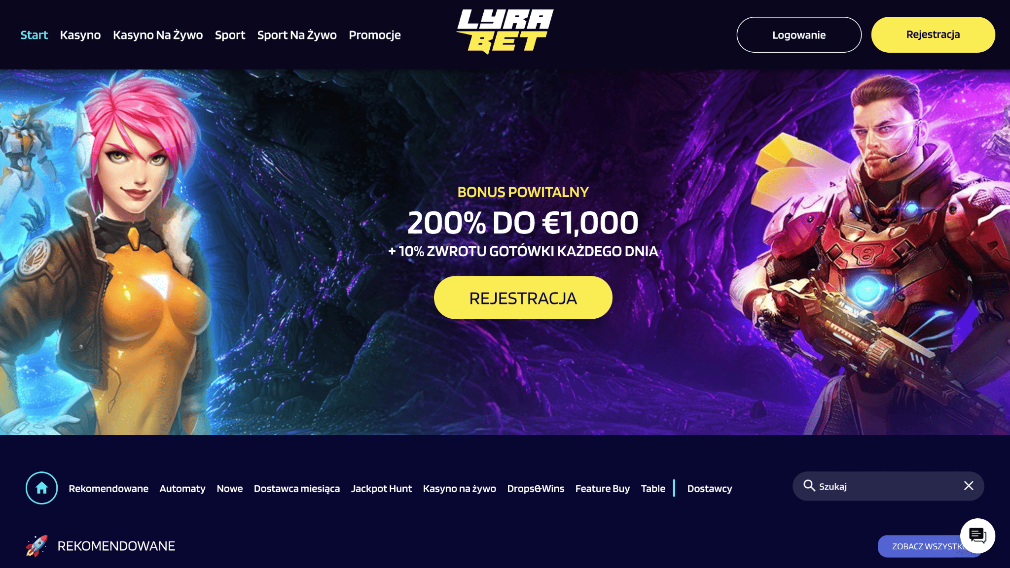 pierwsze spojrzenie na lyrabet