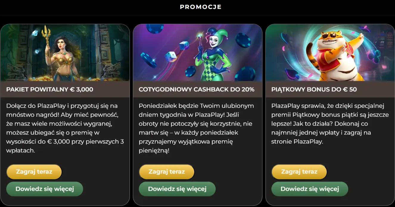 plazaplay casino bonus