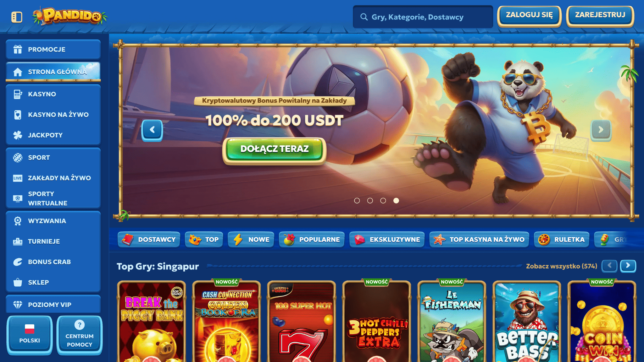 recenzja kasyna pandido