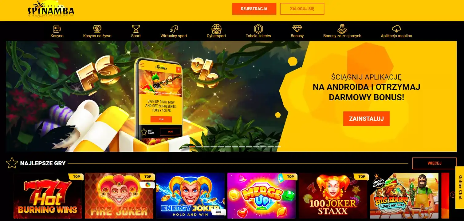 spinamba casino glowna strona