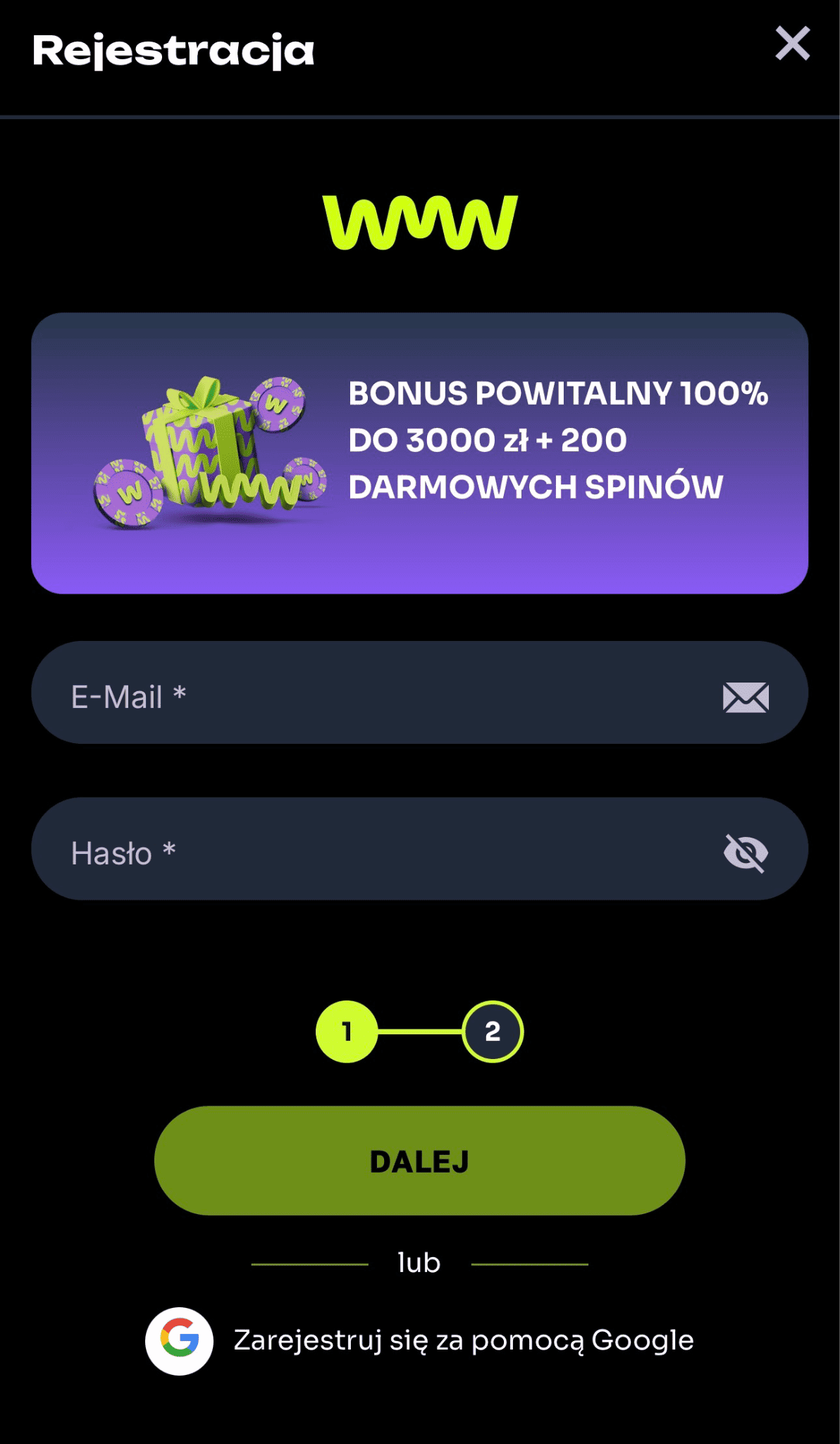 watchmewin online rejestracja 1