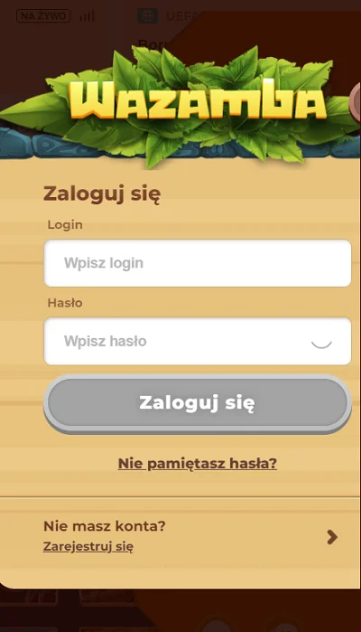wazamba mobilna logowanie